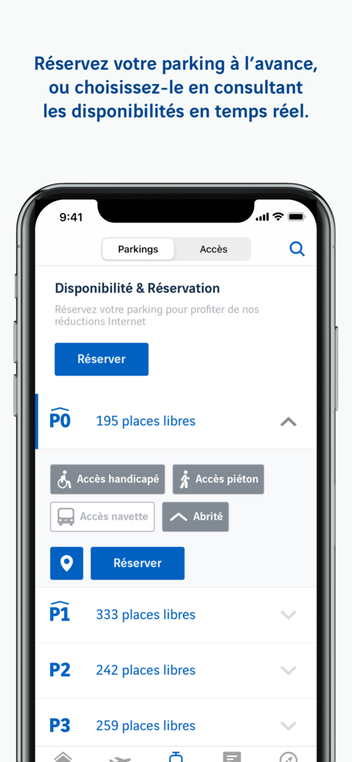 Ecran application Lyon Aéroport iPhone X