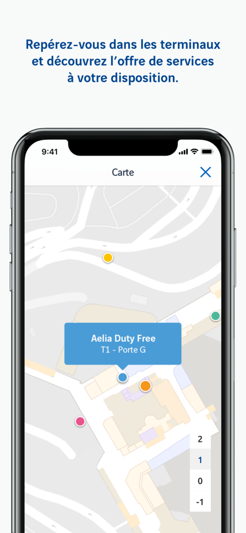 Ecran application Lyon Aéroport iPhone X