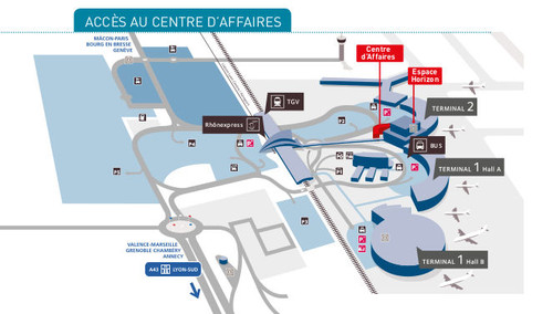 Plan centre d'affaires Lyon Aéroport