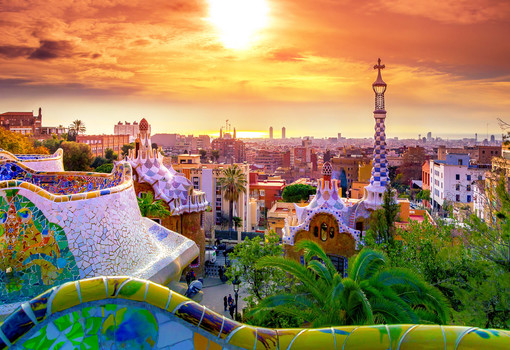 Destination barcelone vue jardin