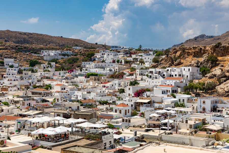 Village de Lindos à Rhodes