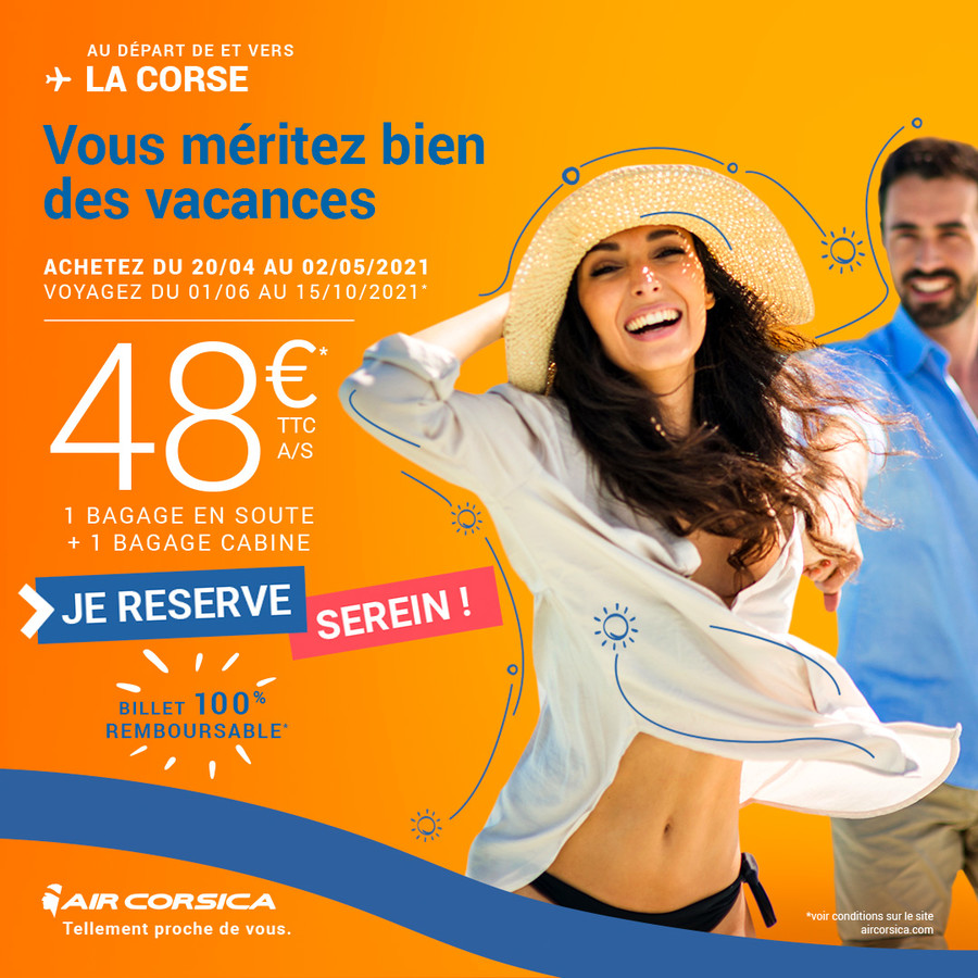 Promo Air Corsica pour la Corse