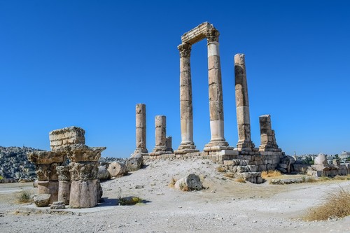 Le Temple de Hercules à Amman en Jordanie